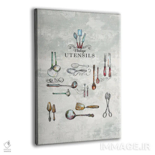 تابلو دکوراتیو ابزارهای آشپزخانه قدیمی اثر فانیتسا پترو - نمای پرسپکتیو محصول