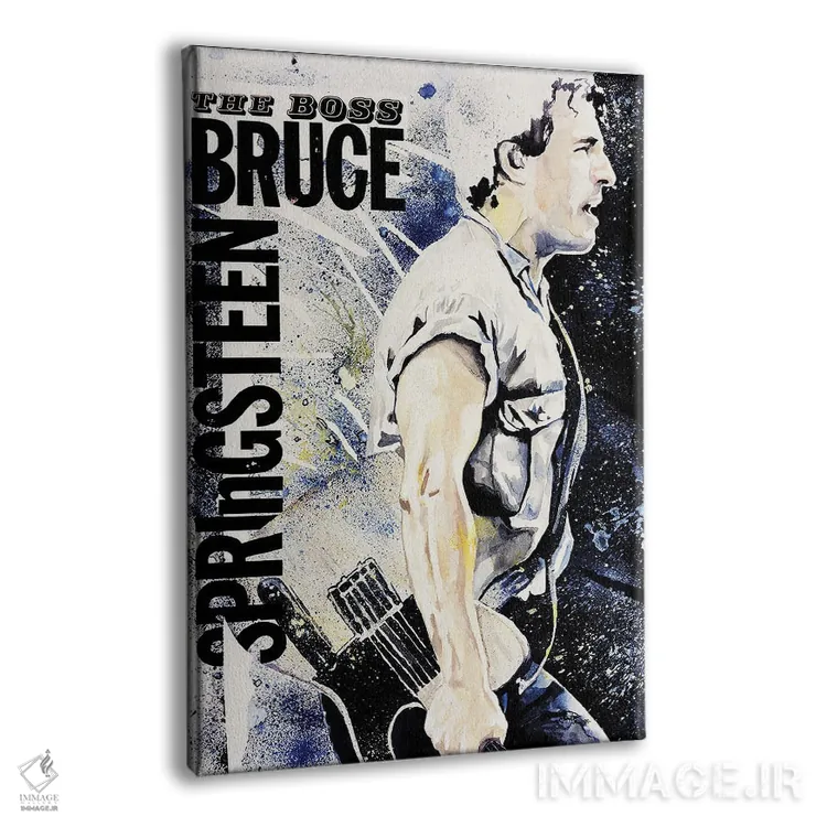 تابلو دکوراتیو پرتره بروس اسپرینگستین اثر فانیتسا پترو - نمای پرسپکتیو محصول