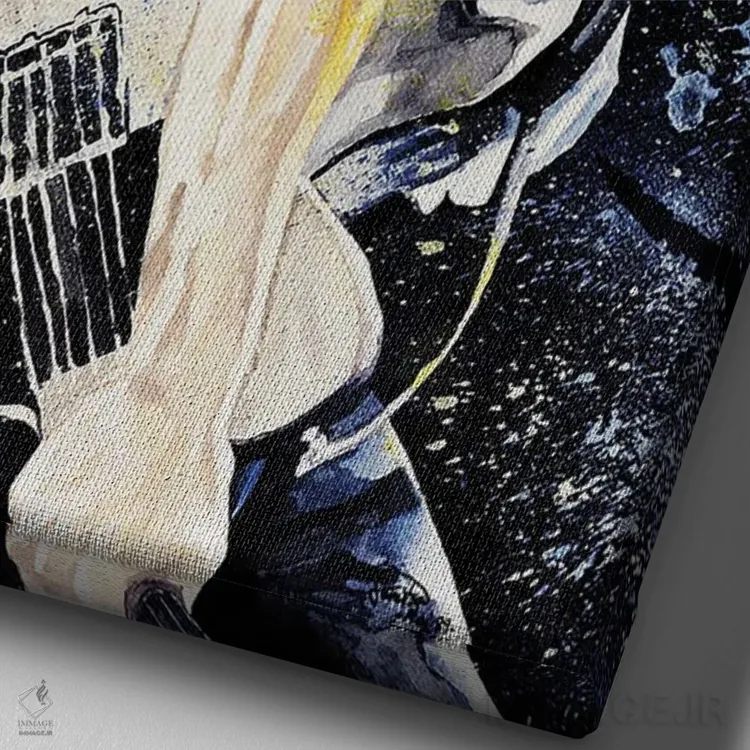 تابلو دکوراتیو پرتره بروس اسپرینگستین اثر فانیتسا پترو - نمای نزدیک بافت بوم