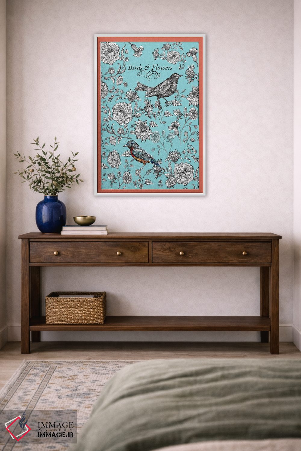 تابلو دکوراتیو پرندگان و گل ها اثر فانیتسا پترو - D3W