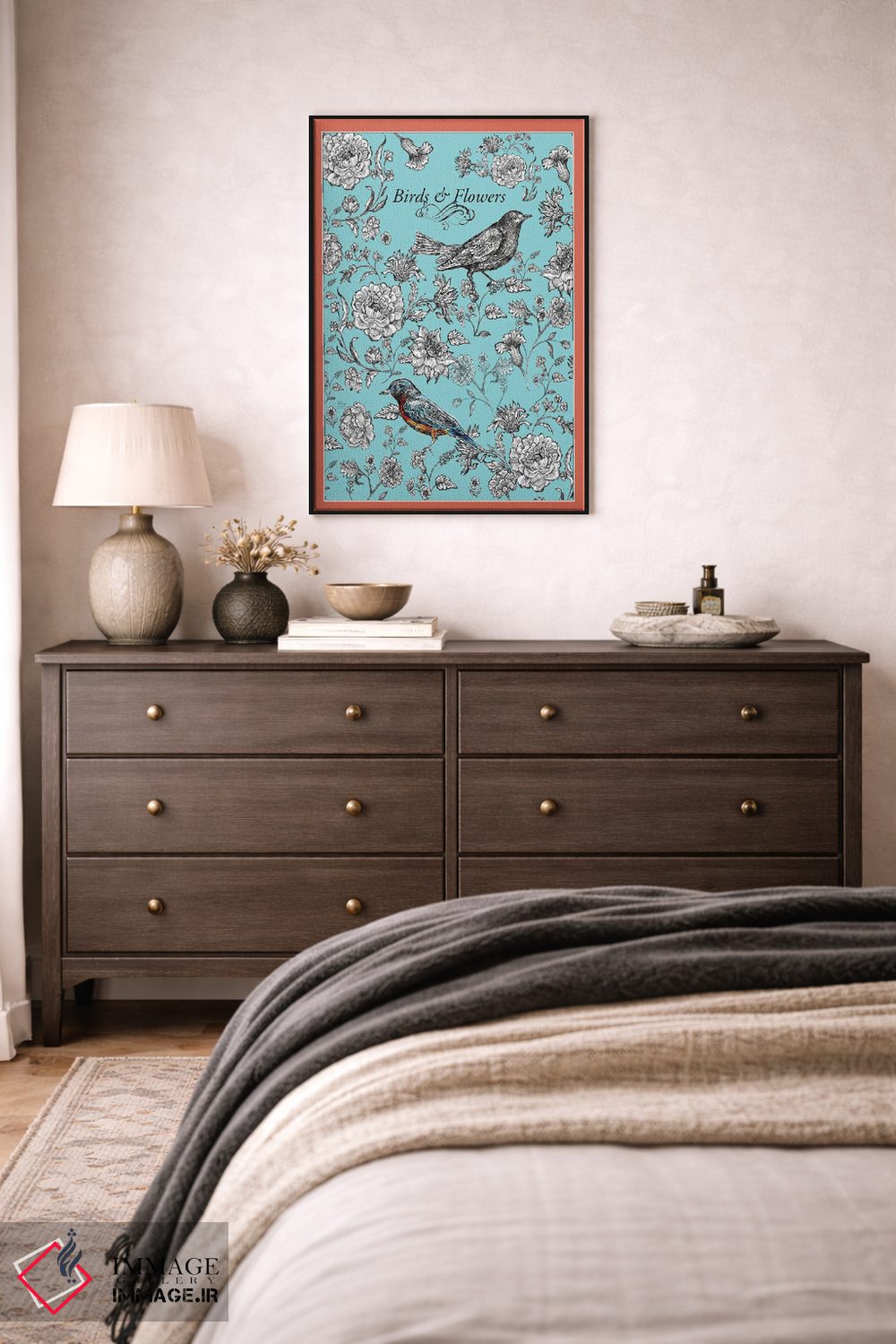 تابلو دکوراتیو پرندگان و گل ها اثر فانیتسا پترو - D4B
