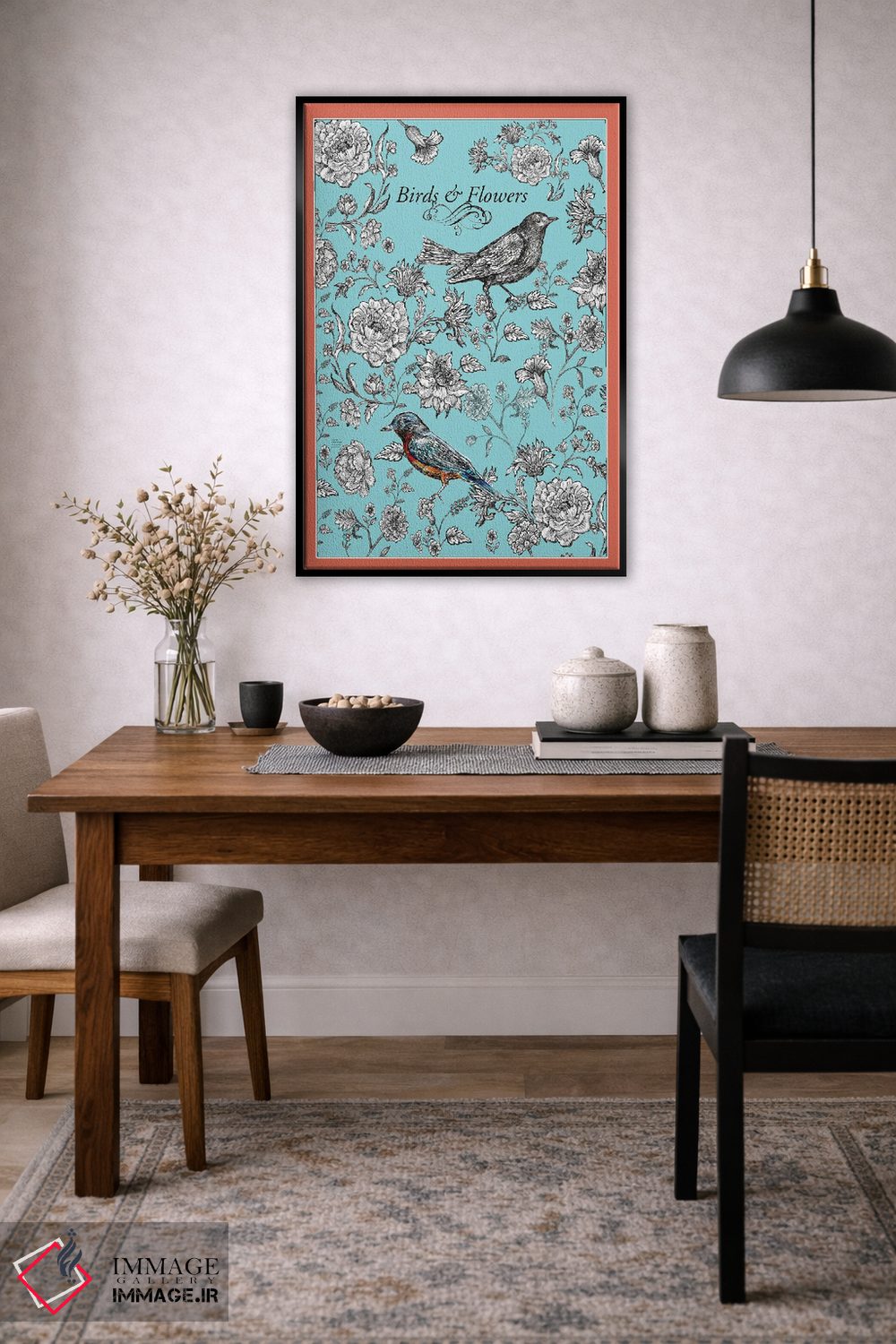 تابلو دکوراتیو پرندگان و گل ها اثر فانیتسا پترو - D5B