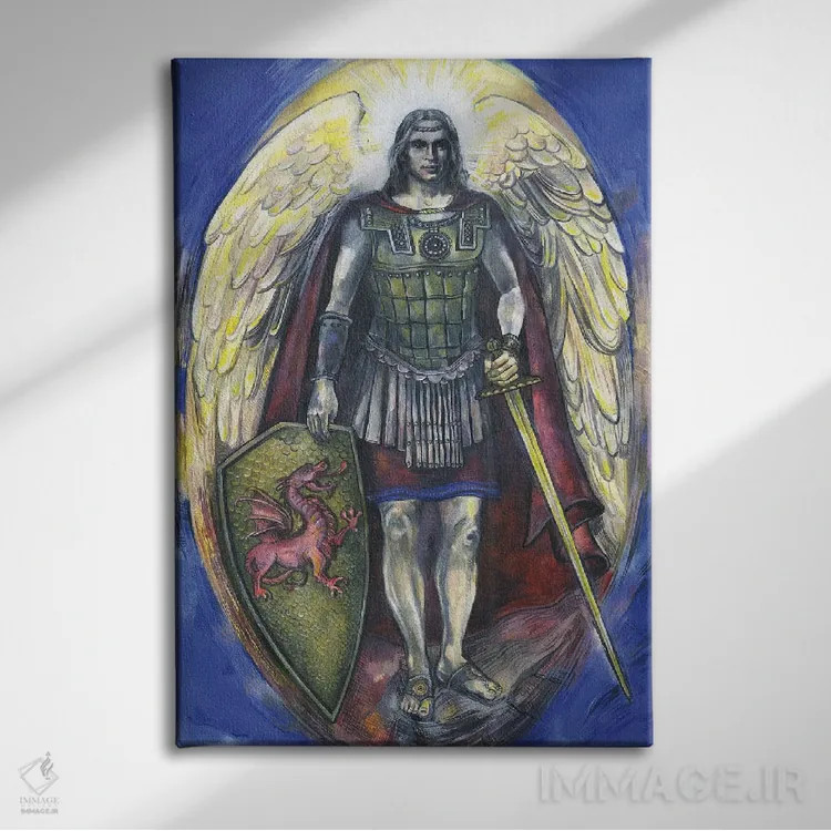 تابلو دکوراتیو هفت فرشته مقرب اثر فانیتسا پترو - نمای روبهرو روی دیوار
