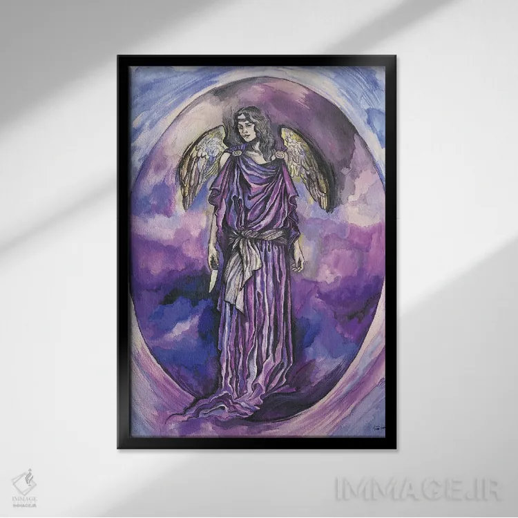 تابلو دکوراتیو هفت فرشته مقرب اثر فانیتسا پترو - نمای قابدار مشکی