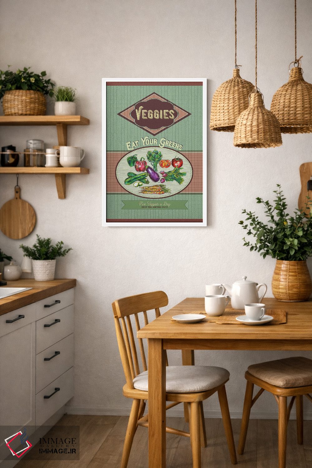 تابلو دکوراتیو سبزیجاتت را بخور اثر فانیتسا پترو - D3W