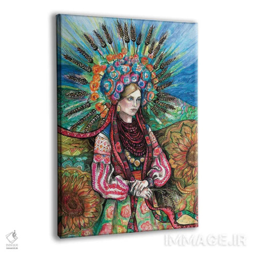 تابلو دکوراتیو تاج گل اوکراینی اثر فانیتسا پترو - نمای پرسپکتیو محصول