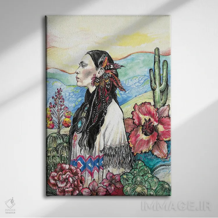 تابلو دکوراتیو گل صحرایی اثر فانیتسا پترو - نمای روبهرو روی دیوار