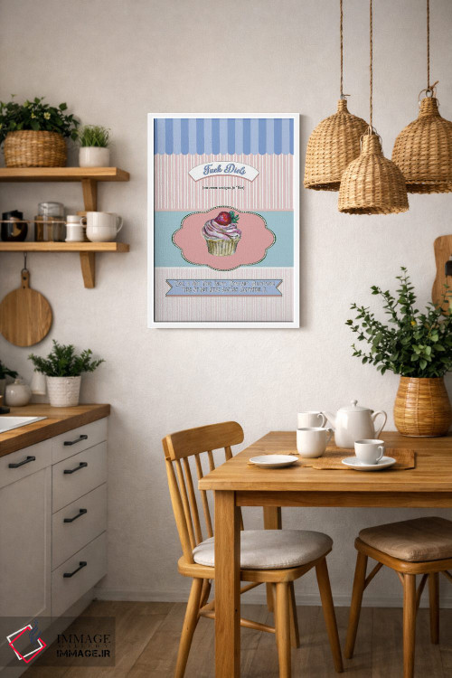 تابلو دکوراتیو پوستر رترو آشپزخانه اثر فانیتسا پترو - D3W