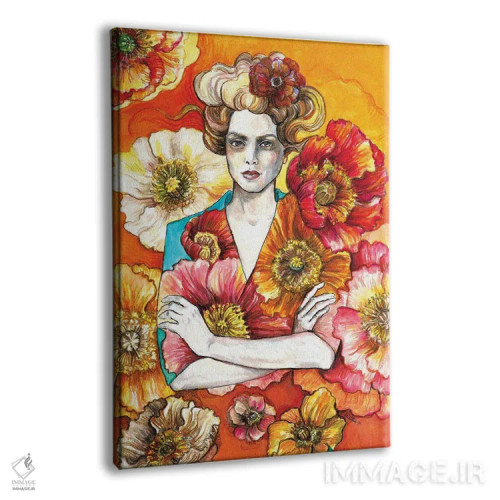 تابلو دکوراتیو شقایق دریایی اثر فانیتسا پترو - نمای پرسپکتیو محصول