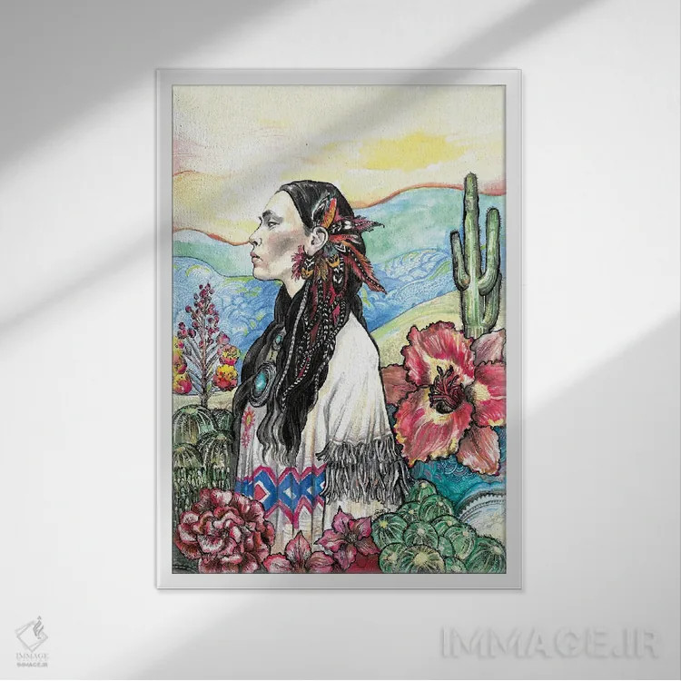 تابلو دکوراتیو گل صحرایی اثر فانیتسا پترو - نمای قابدار سفید