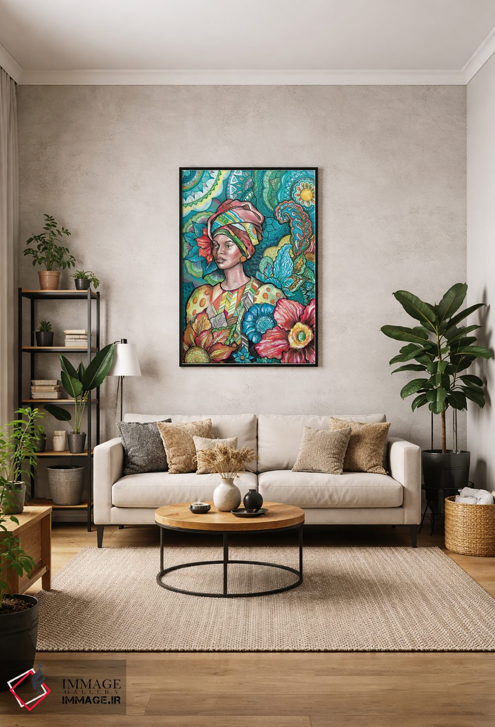 تابلو دکوراتیو گل آفریقایی اثر فانیتسا پترو - D1B