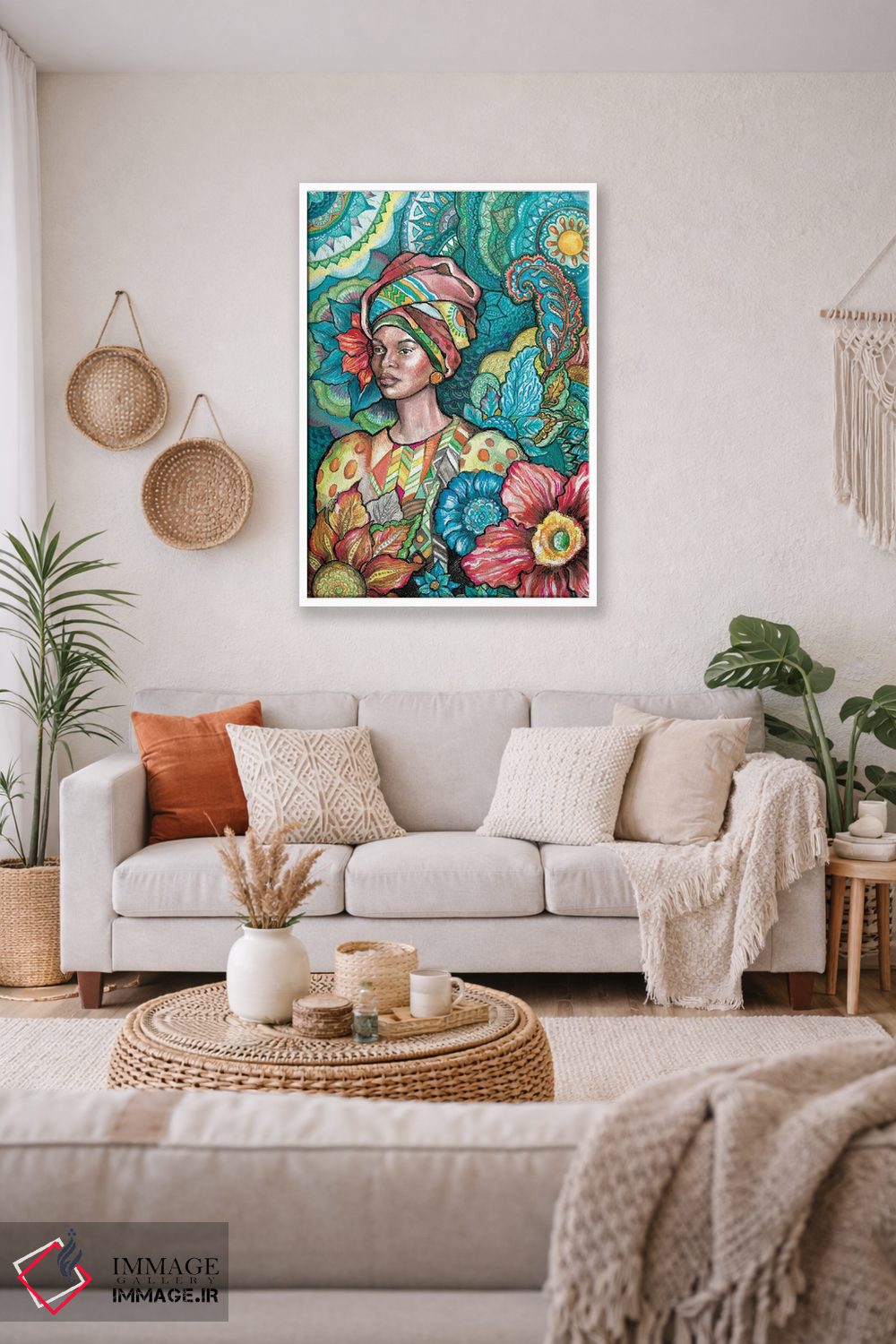 تابلو دکوراتیو گل آفریقایی اثر فانیتسا پترو - D2W