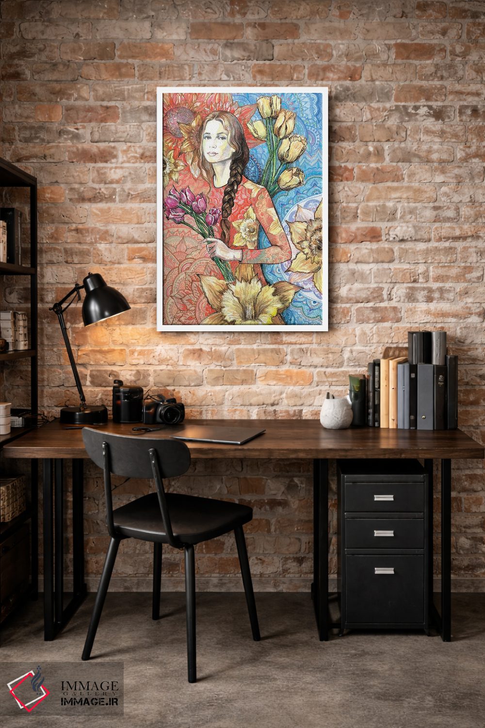 تابلو دکوراتیو لاله ها و نرگس ها اثر فانیتسا پترو - D2W