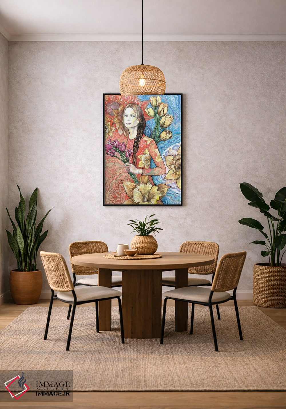 تابلو دکوراتیو لاله ها و نرگس ها اثر فانیتسا پترو - D3B