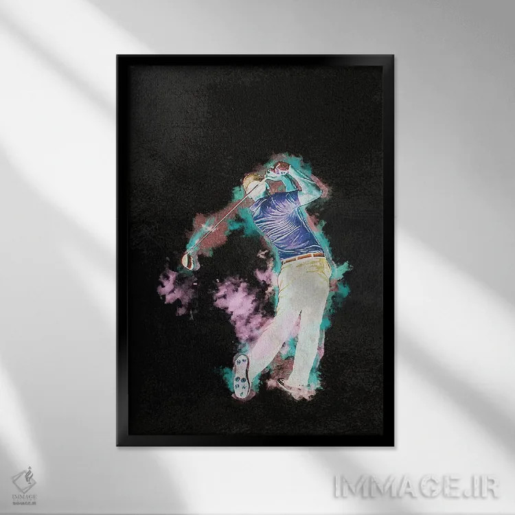 تابلو دکوراتیو گلف اثر فانیتسا پترو - نمای قابدار مشکی