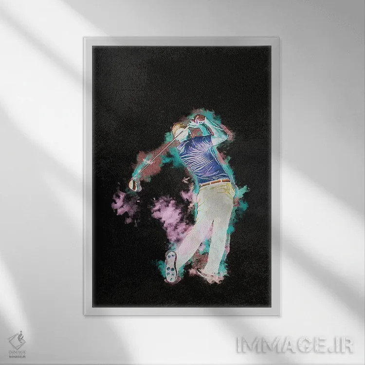 تابلو دکوراتیو گلف اثر فانیتسا پترو - نمای قابدار سفید