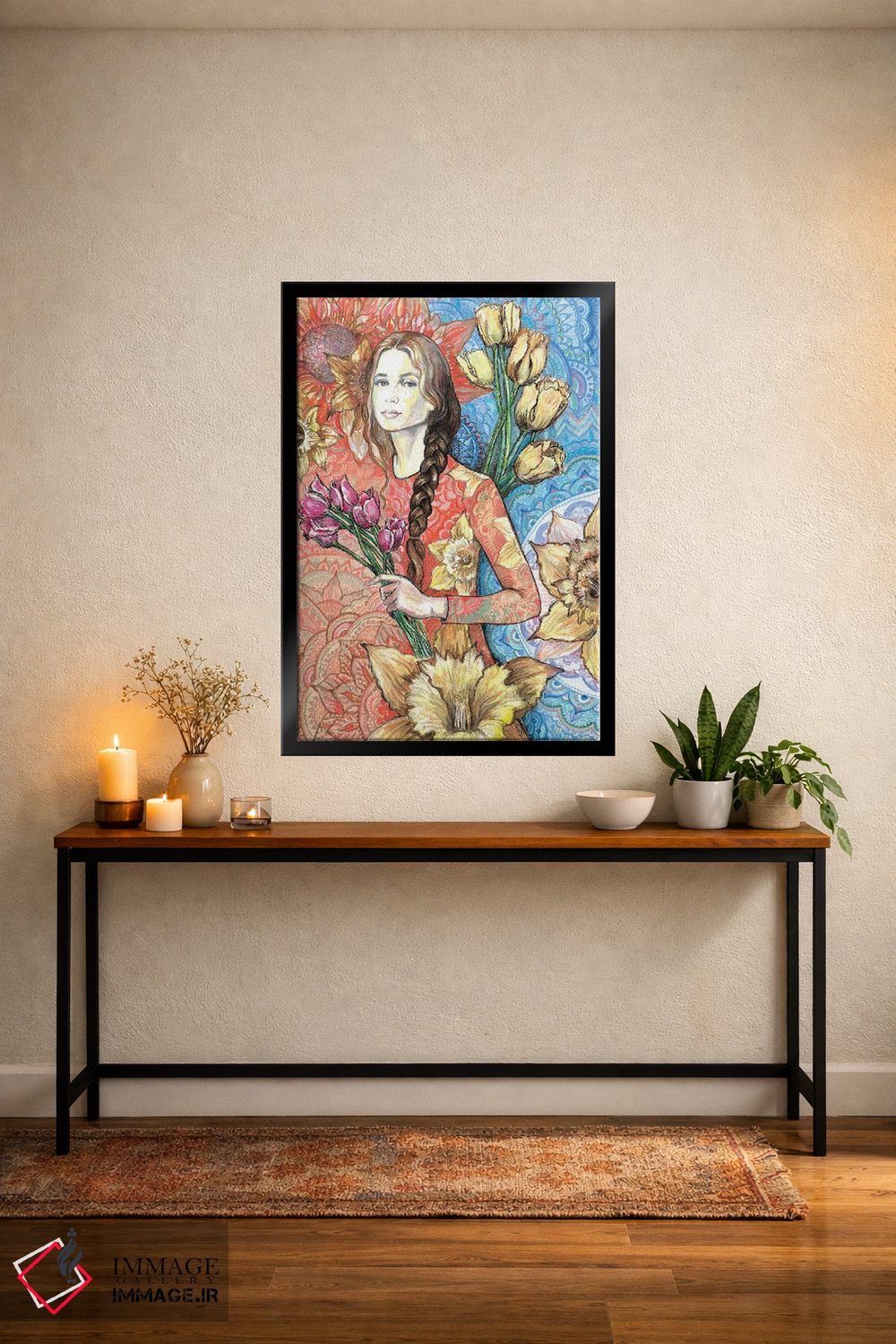 تابلو دکوراتیو لاله ها و نرگس ها اثر فانیتسا پترو - D5B