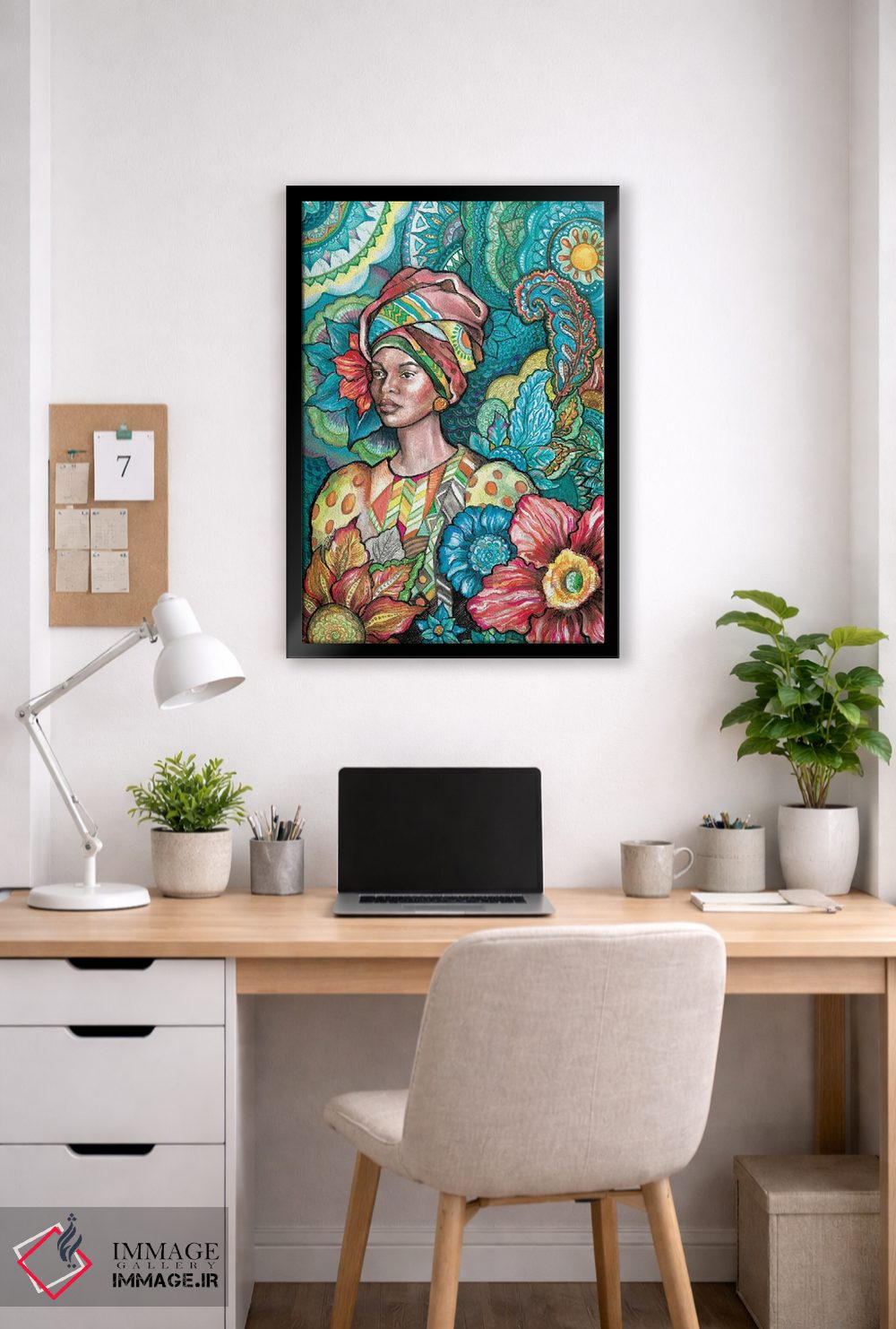 تابلو دکوراتیو گل آفریقایی اثر فانیتسا پترو - D6B