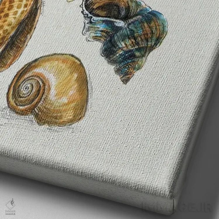 تابلو دکوراتیو دریا تو را می خواند اثر فانیتسا پترو - نمای نزدیک بافت بوم