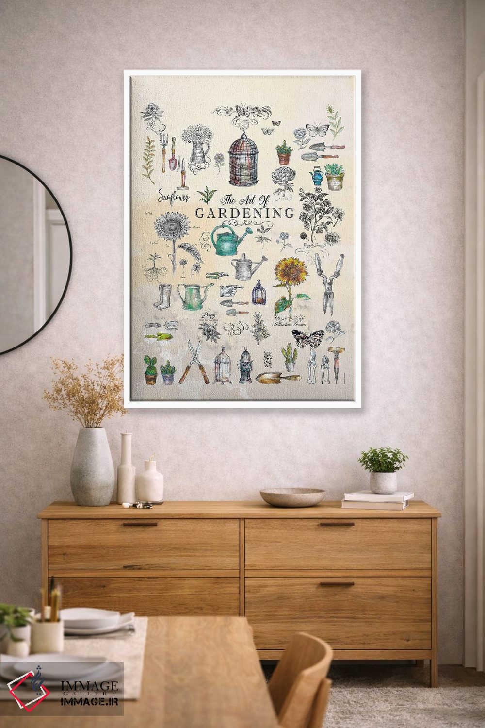 تابلو دکوراتیو هنر باغبانی اثر فانیتسا پترو - D1W