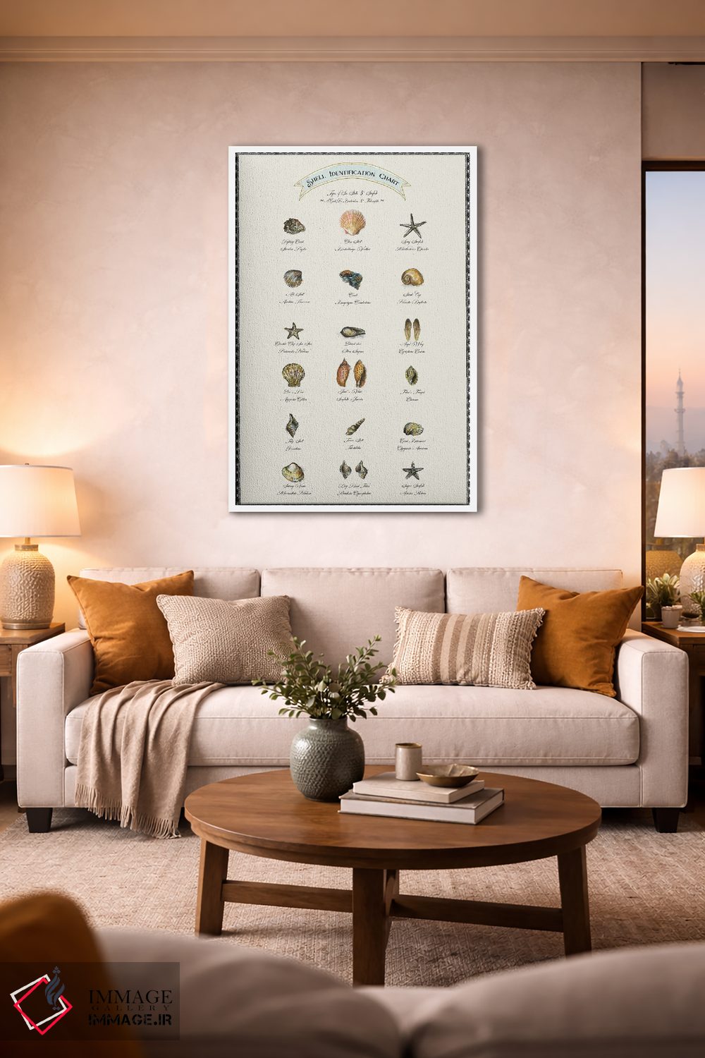 تابلو دکوراتیو جدول شناسایی صدف ها اثر فانیتسا پترو - D1W
