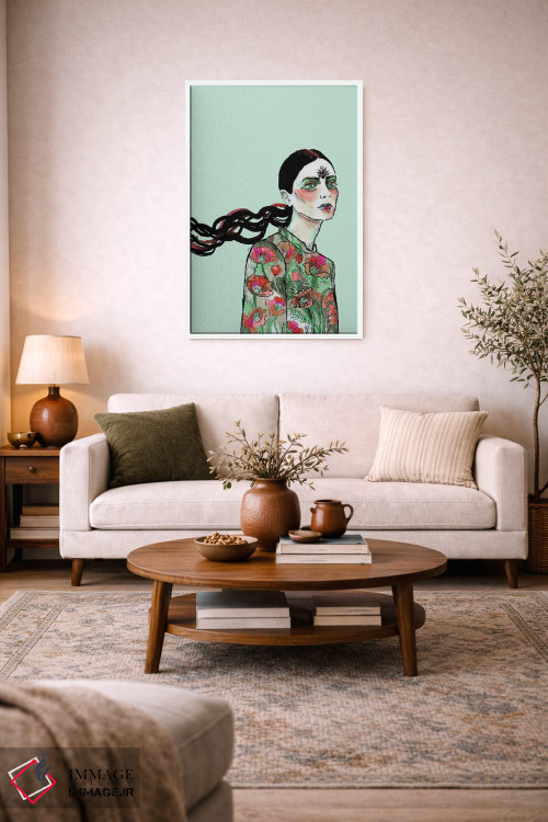 تابلو دکوراتیو موهای قرمز و مشکی ۳ اثر فانیتسا پترو - D3W