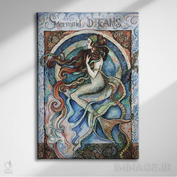 تابلو دکوراتیو رویای پری دریایی اثر فانیتسا پترو - نمای روبهرو روی دیوار