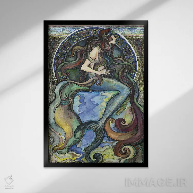 تابلو دکوراتیو زیر دریا اثر فانیتسا پترو - نمای قابدار مشکی