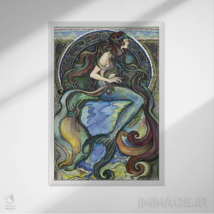 تابلو دکوراتیو زیر دریا اثر فانیتسا پترو - نمای قابدار سفید