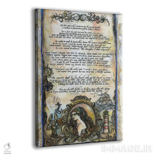 تابلو دکوراتیو داستان ملوان و پری دریایی ۱ اثر فانیتسا پترو - نمای پرسپکتیو محصول