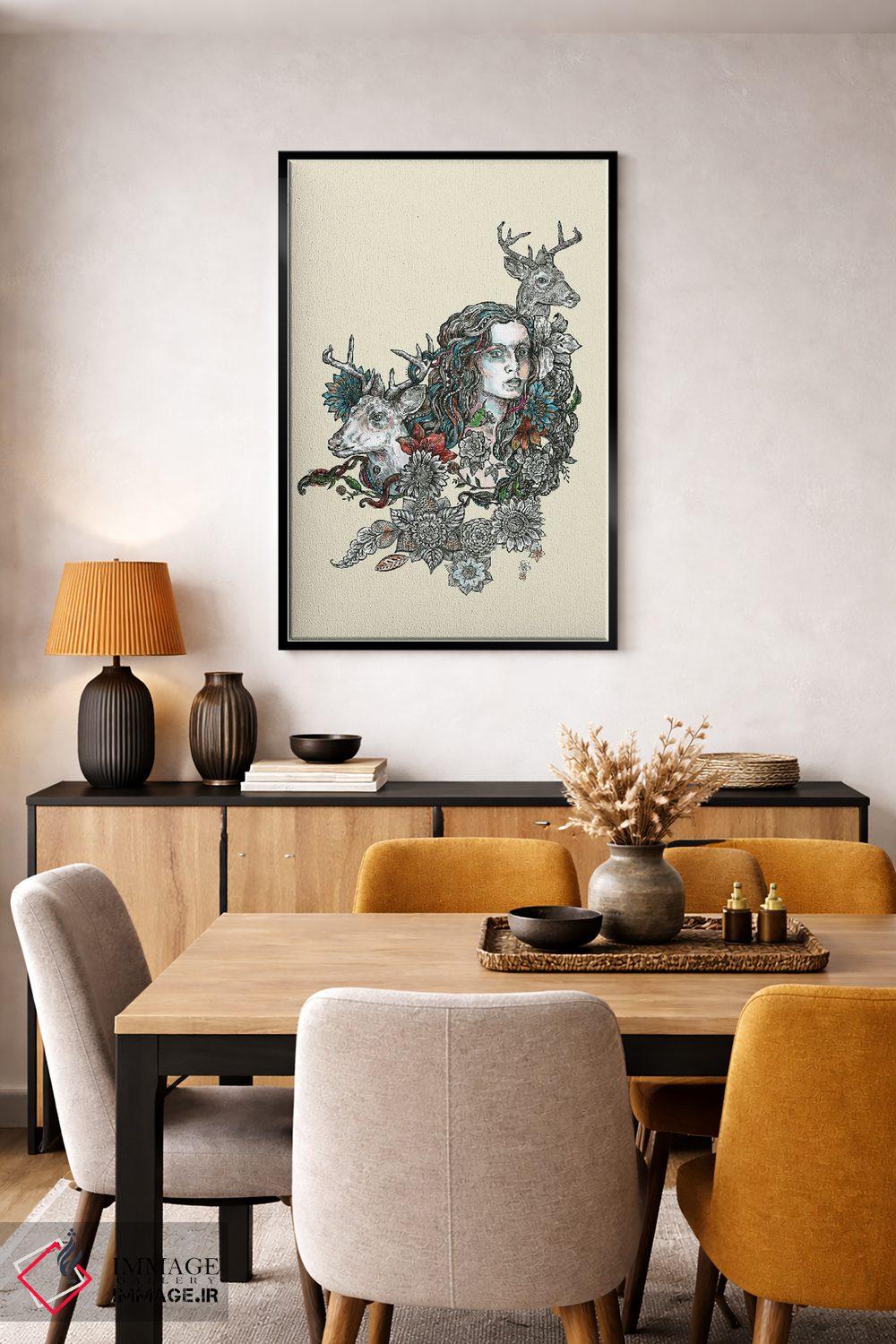 تابلو دکوراتیو حیوان روحی: گوزن اثر فانیتسا پترو - D6B