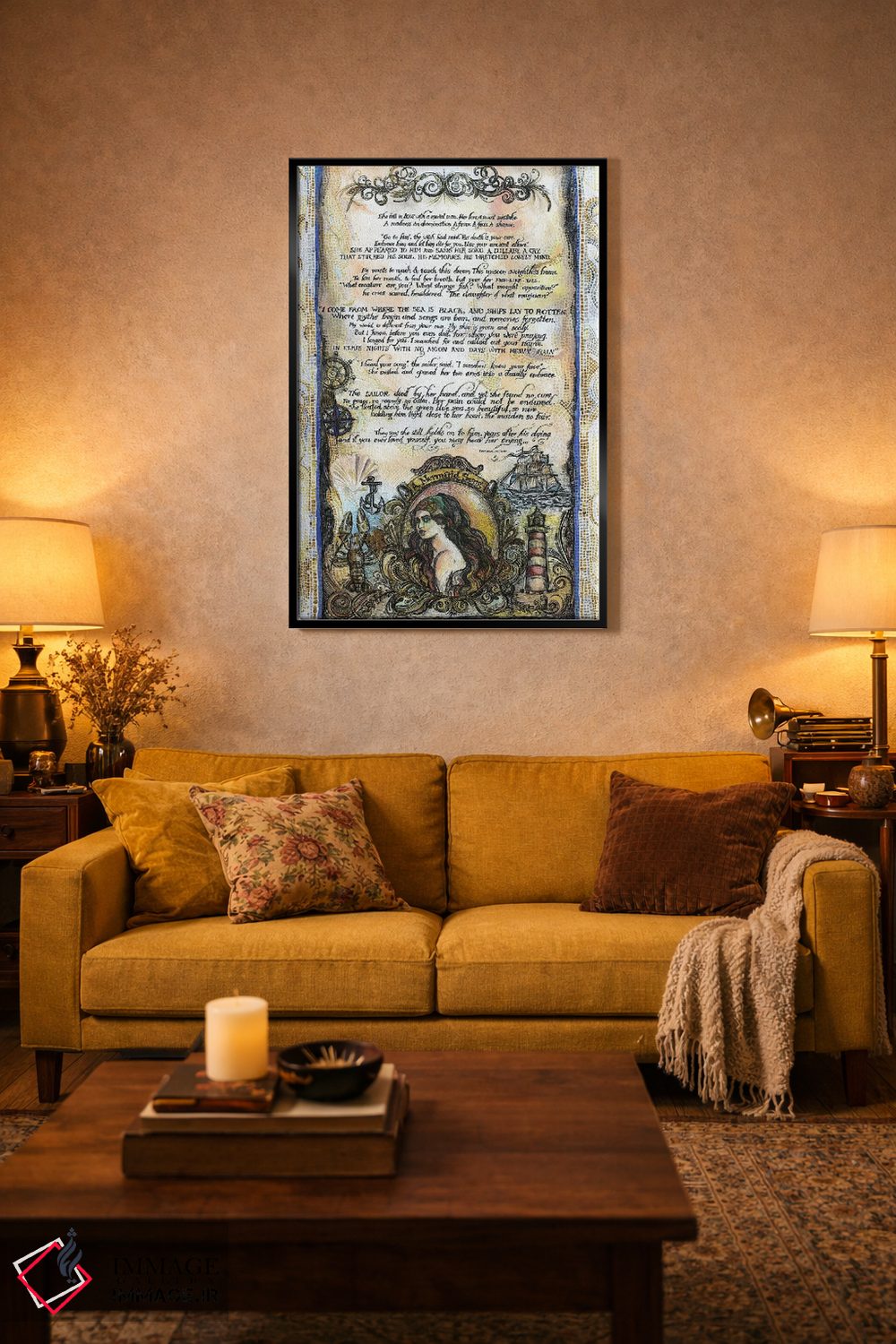 تابلو دکوراتیو داستان ملوان و پری دریایی ۱ اثر فانیتسا پترو - D4B