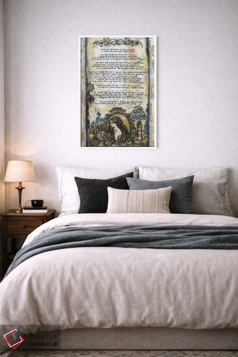 تابلو دکوراتیو داستان ملوان و پری دریایی ۱ اثر فانیتسا پترو - D5W