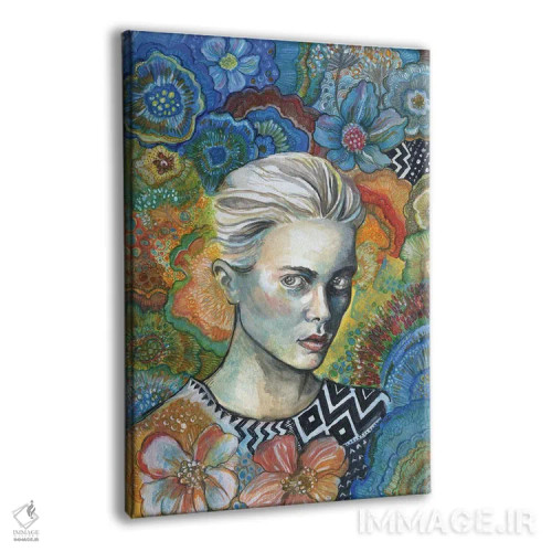 تابلو دکوراتیو هندسی گلدار اثر فانیتسا پترو - نمای پرسپکتیو محصول