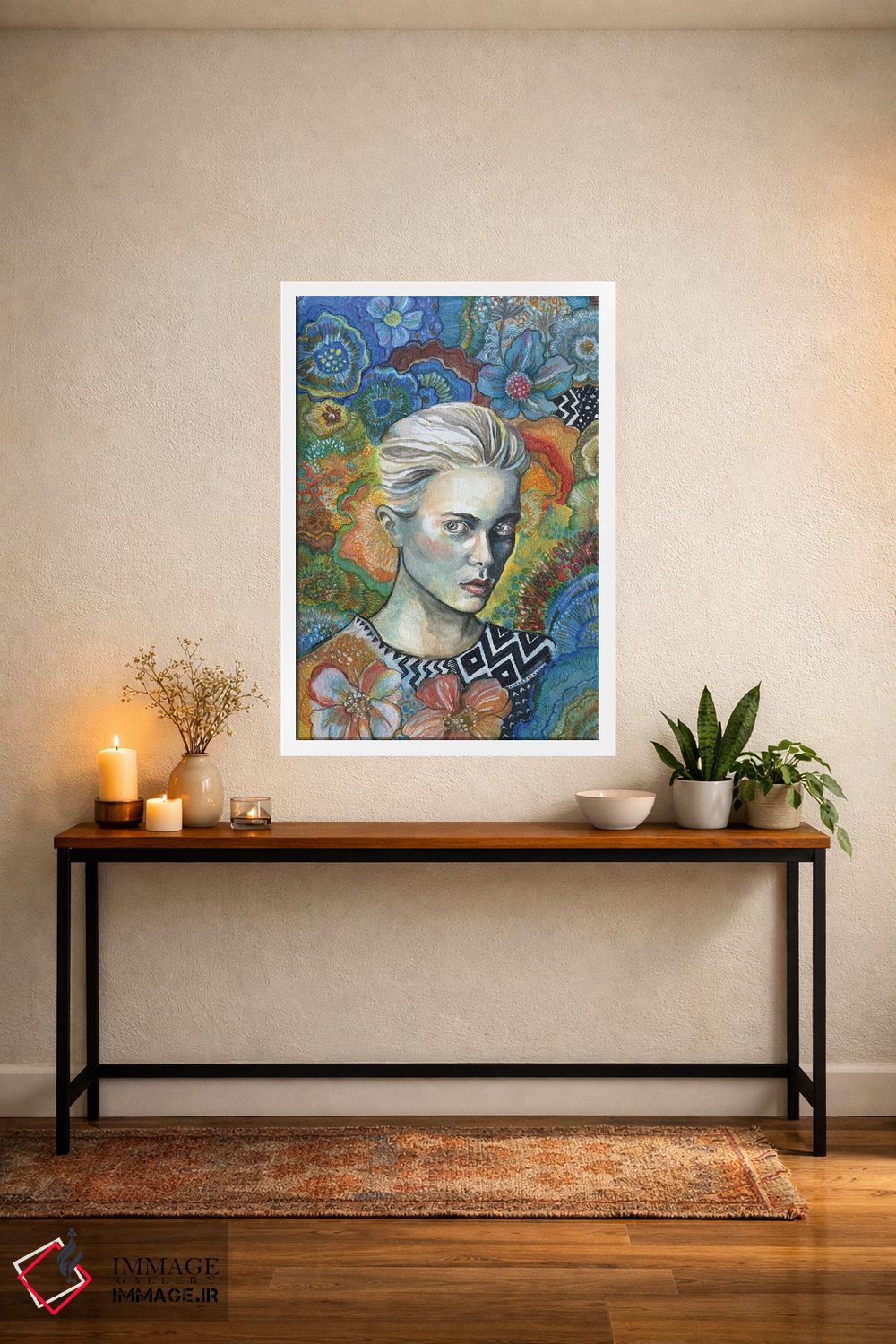 تابلو دکوراتیو هندسی گلدار اثر فانیتسا پترو - D2W