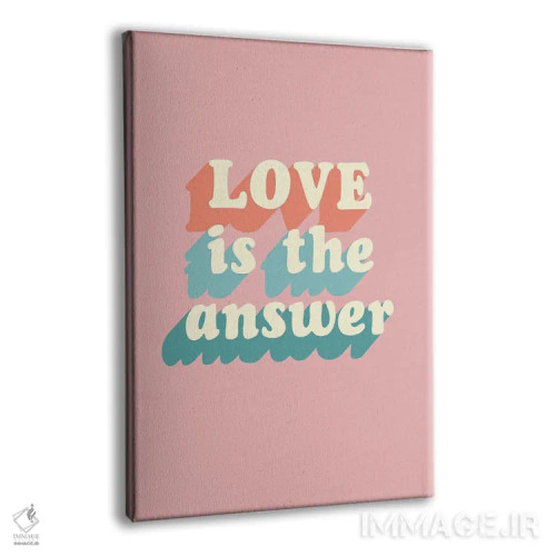 تابلو مدرن عشق پاسخ است اثر فانیتسا پترو - نمای پرسپکتیو محصول