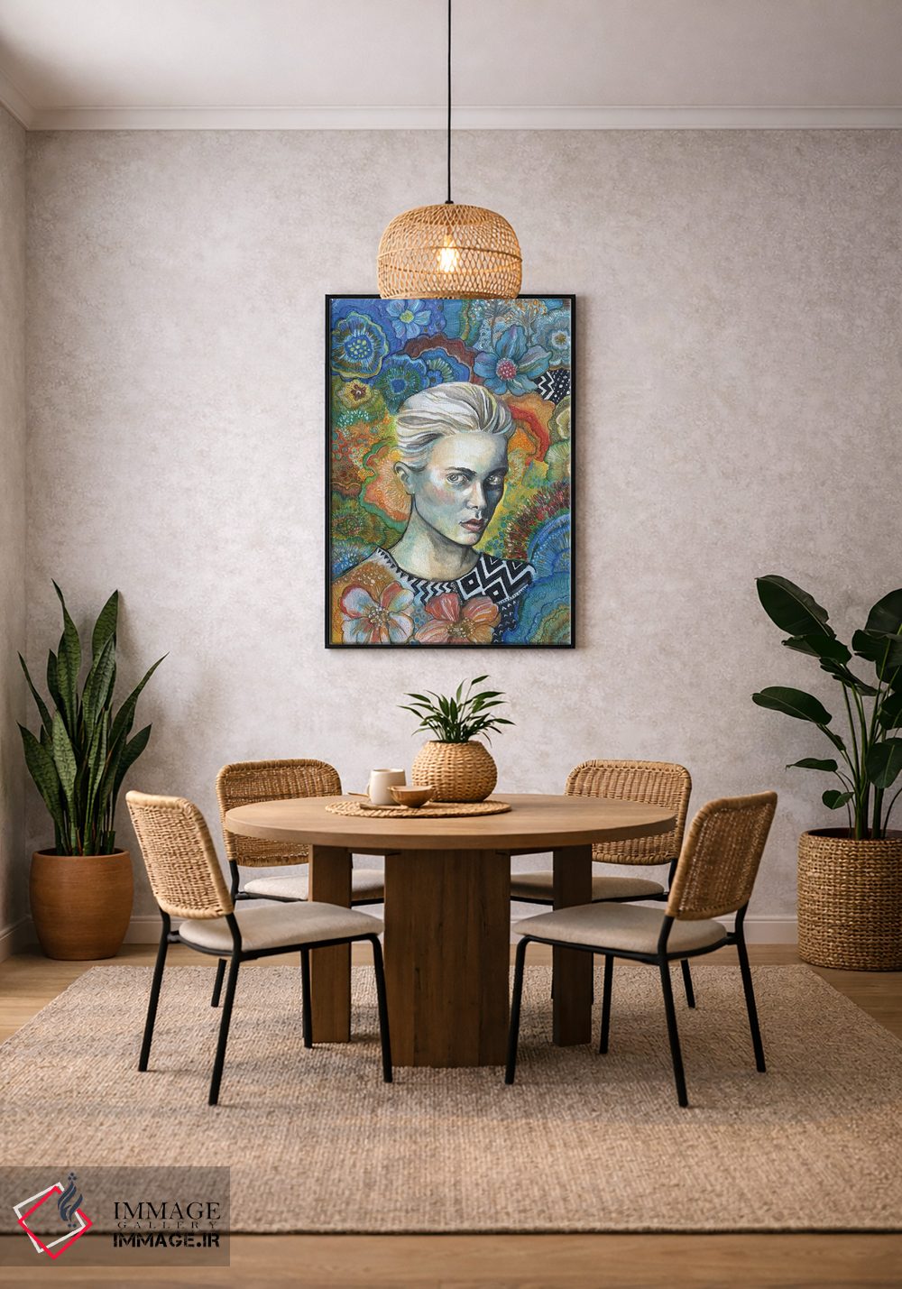 تابلو دکوراتیو هندسی گلدار اثر فانیتسا پترو - D5B