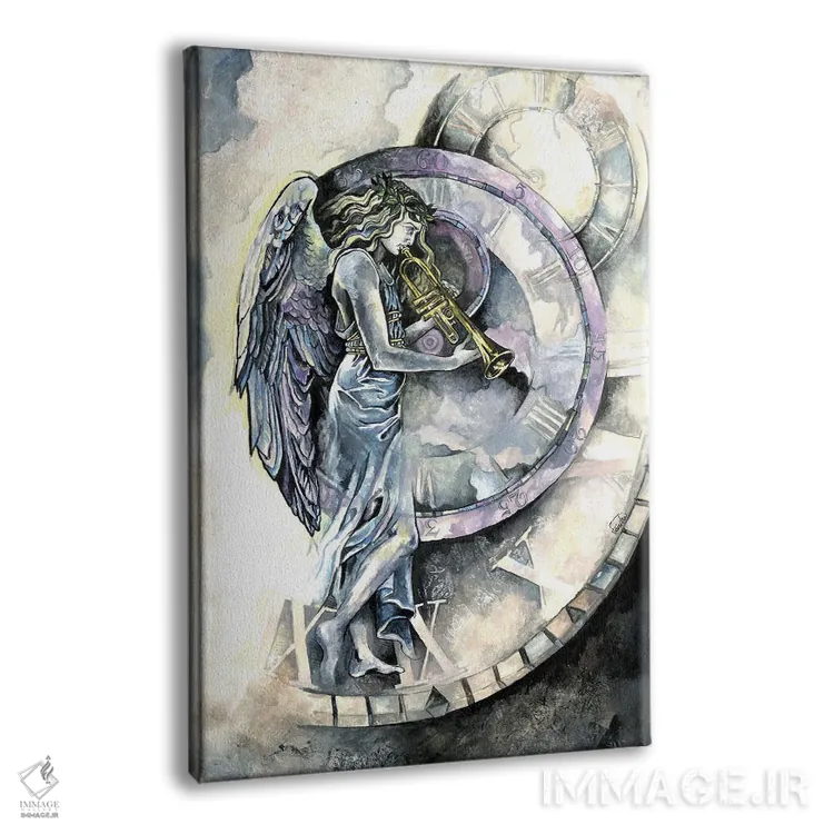 تابلو دکوراتیو فرشته زمان اثر فانیتسا پترو - نمای پرسپکتیو محصول