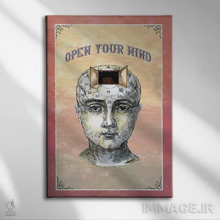 تابلو دکوراتیو ذهنت را باز کن اثر فانیتسا پترو - نمای روبهرو روی دیوار