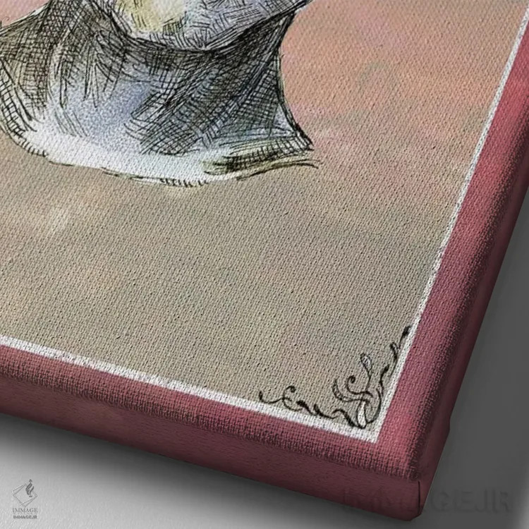 تابلو دکوراتیو ذهنت را باز کن اثر فانیتسا پترو - نمای نزدیک بافت بوم