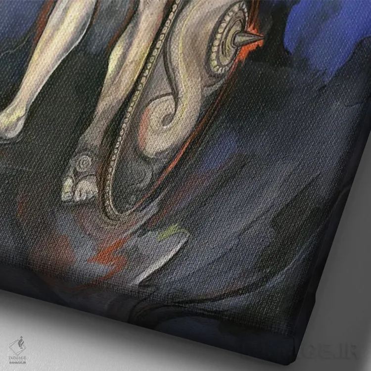 تابلو دکوراتیو هفت فرشته مقرب؟ - فرشته میکائیل اثر فانیتسا پترو - نمای نزدیک بافت بوم