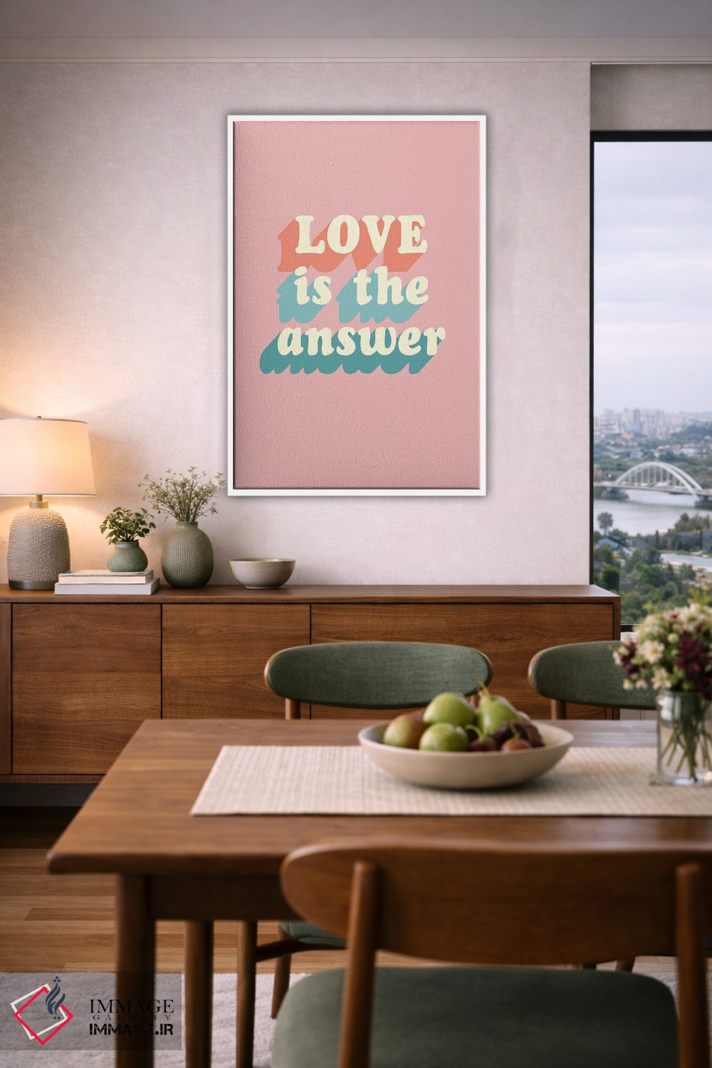 تابلو مدرن عشق پاسخ است اثر فانیتسا پترو - D6W