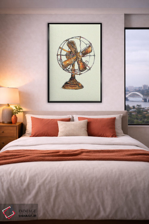 تابلو دکوراتیو پنکه قدیمی اثر فانیتسا پترو - D5B