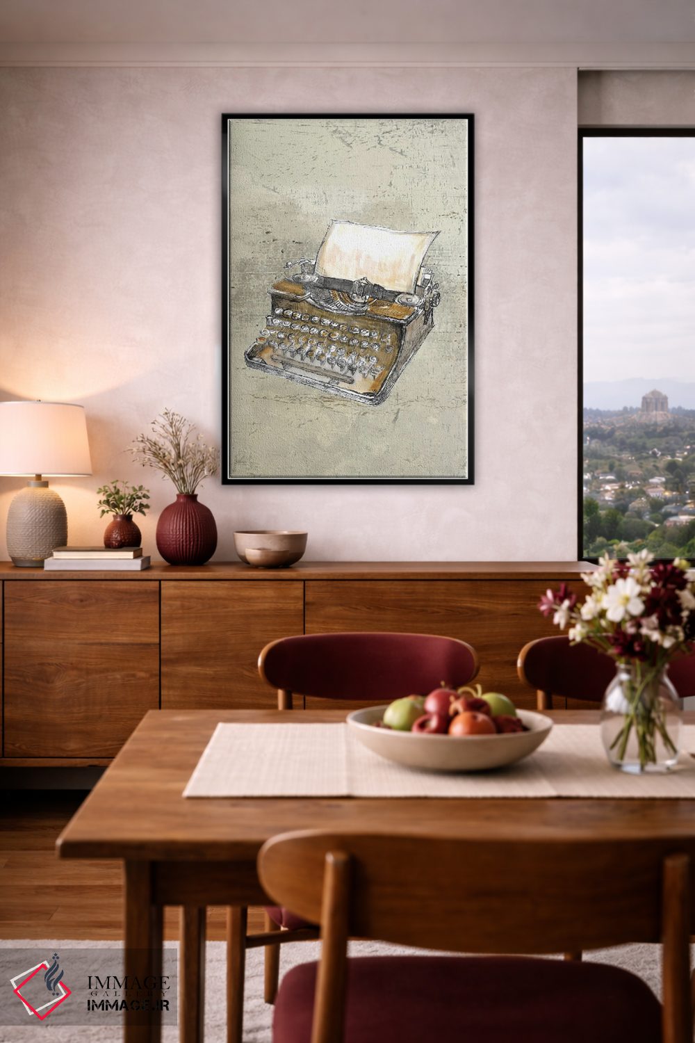 تابلو دکوراتیو ماشین تایپ قدیمی - هدیه ای برای نویسنده اثر فانیتسا پترو - D5B