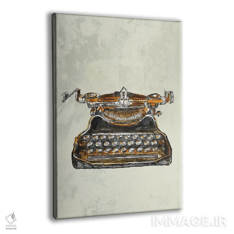 تابلو دکوراتیو ماشین تایپ قدیمی اثر فانیتسا پترو - نمای پرسپکتیو محصول