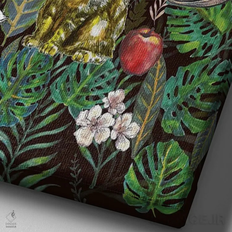 تابلو دکوراتیو خانه، خانه دوست داشتنی من اثر فانیتسا پترو - نمای نزدیک بافت بوم