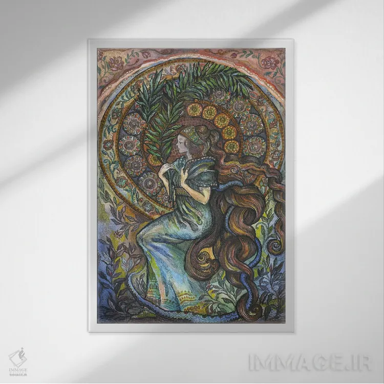 تابلو دکوراتیو زندگی با عینک خوش بینی ۱ اثر فانیتسا پترو - نمای قابدار سفید