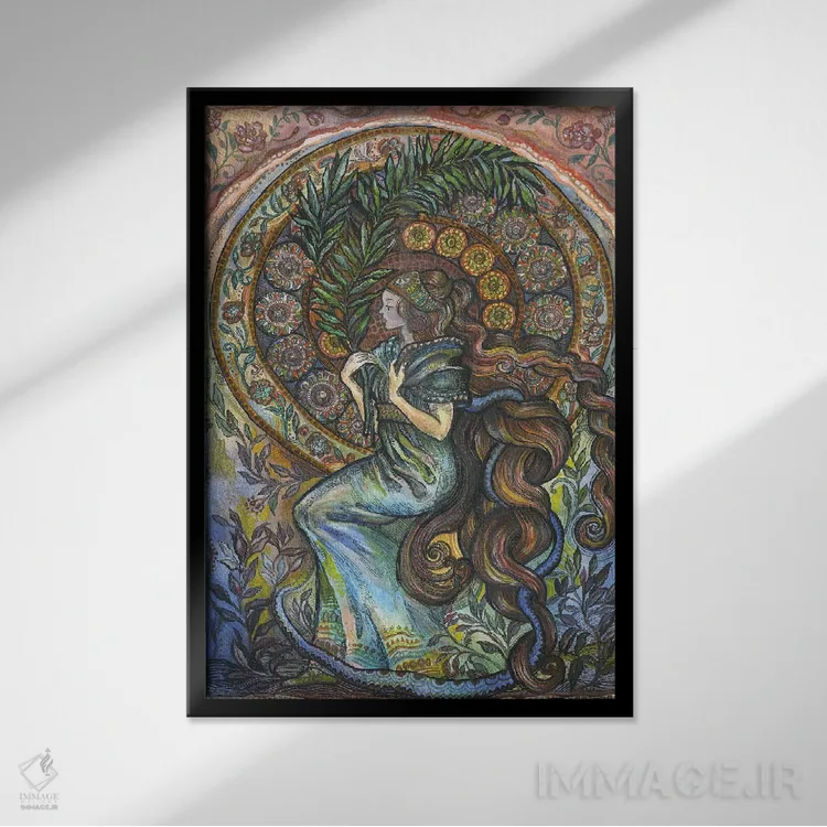 تابلو دکوراتیو زندگی با عینک خوش بینی ۱ اثر فانیتسا پترو - نمای قابدار مشکی