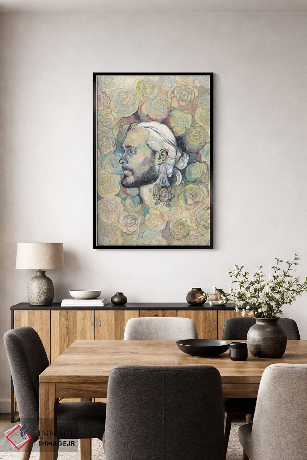تابلو دکوراتیو تتو گل رز اثر فانیتسا پترو - D3B