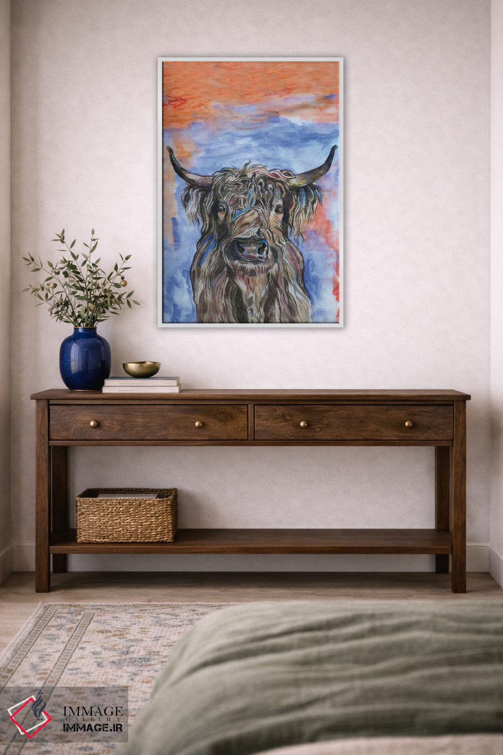 تابلو دکوراتیو گاو کوهستانی اثر فانیتسا پترو - D2W